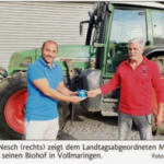 Read more about the article Alternative zur konventionellen Landwirtschaft – Miguel Klauß besucht Biohof von Rudi Nesch in Vollmaringen (Schwarzwälder Bote 07.10.2021)