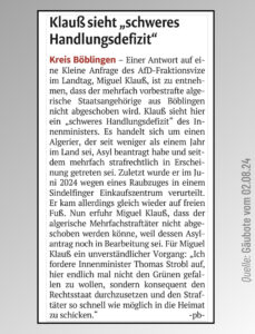 Read more about the article Klauß sieht „schweres Handlungsdefizit”